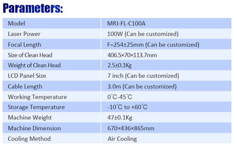 MRJ-laser OEM design máquina removedor de ferrugem