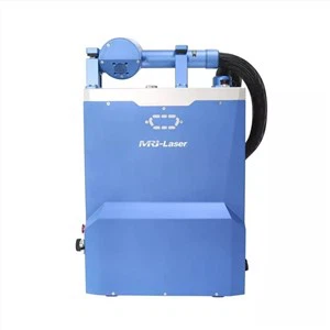 Máquina de limpeza a laser pulsado tipo mochila 100W para remoção de ferrugem.